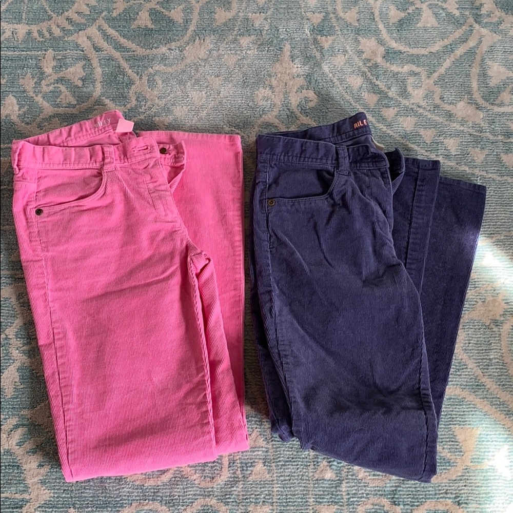 Crewcuts corduroys- pink and navy size 12